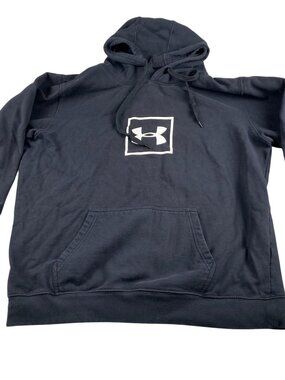 Under Armour Men's Hoodie Medium Black Hoodie With Logo & Kangaroo Pocket